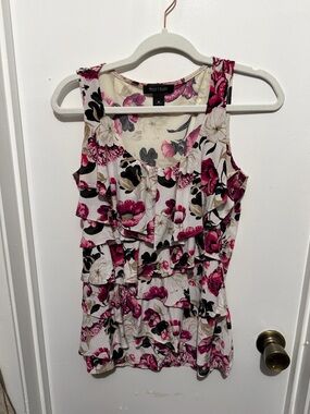 WHBM - Ruffle tiered, tank strap, slinky top
